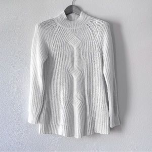 Calvin Klein - Women’s Pullover Knit Sweater Hi-Lo Turtleneck (Ivory)